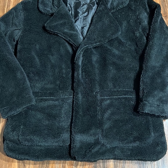 NWOT Teddy Oversized Plush Open Front Jacket - Picture 5 of 8